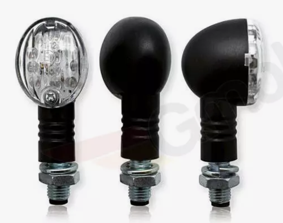 Piscas Bullet LED Pretos para Moto