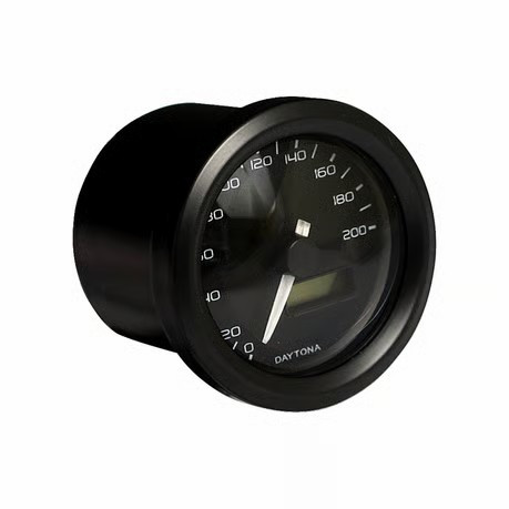 Velocímetro Digital Daytona Velona 48 mm (200 km/h) – Preto com Iluminação Multi-cor