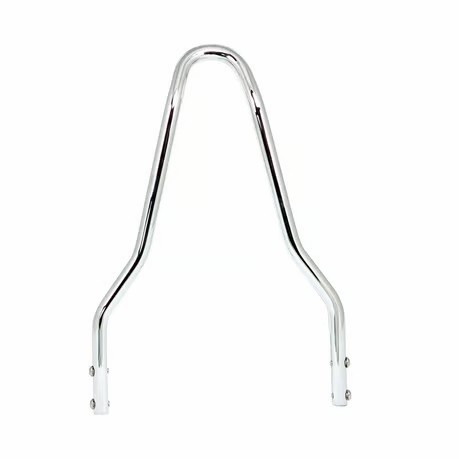 Encosto Traseiro Vertical (Sissy Bar) Redondo em Aço 9/16" com Topo Pontiagudo – Cromado (24,3 cm x 35 cm)