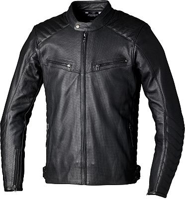 RST Roadster Air, Black Perforated Leather Motorcycle Jacket