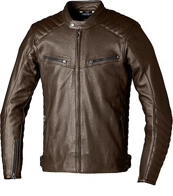Casaco motard RST Roadster Air, couro perfurado castanho