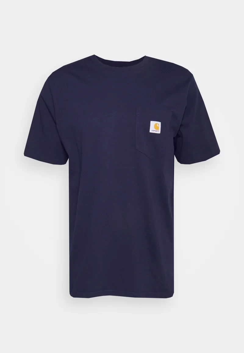 T-shirt de Manga Curta Heavyweight com Bolso e Corte Relaxed Fit Carhartt - Azul