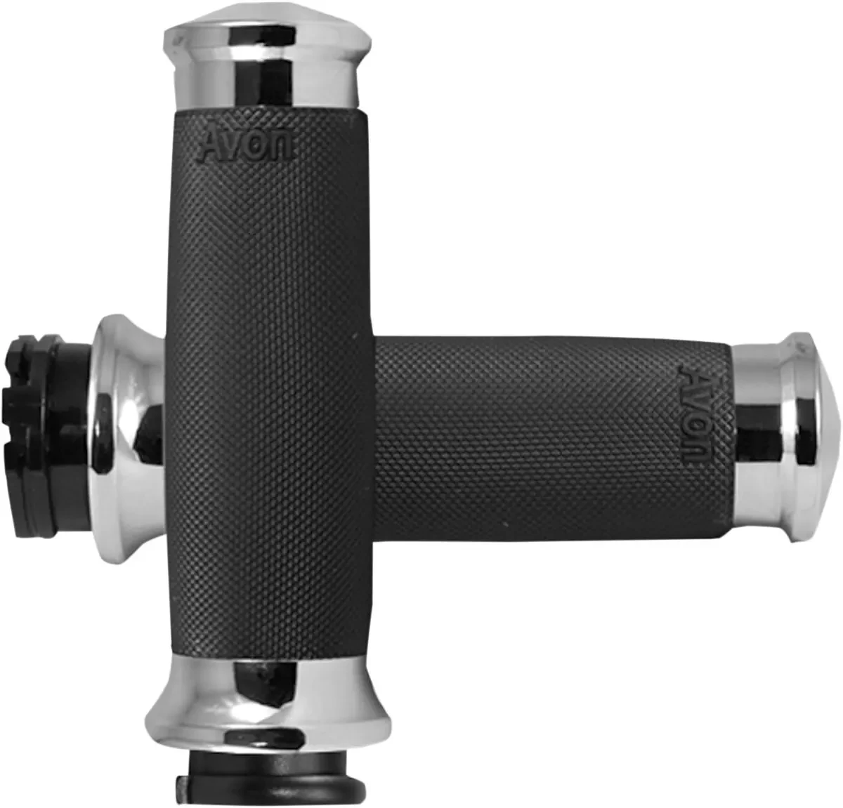 Punhos de guiador cromados Avon Custom Contour